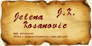 Jelena Kosanović vizit kartica